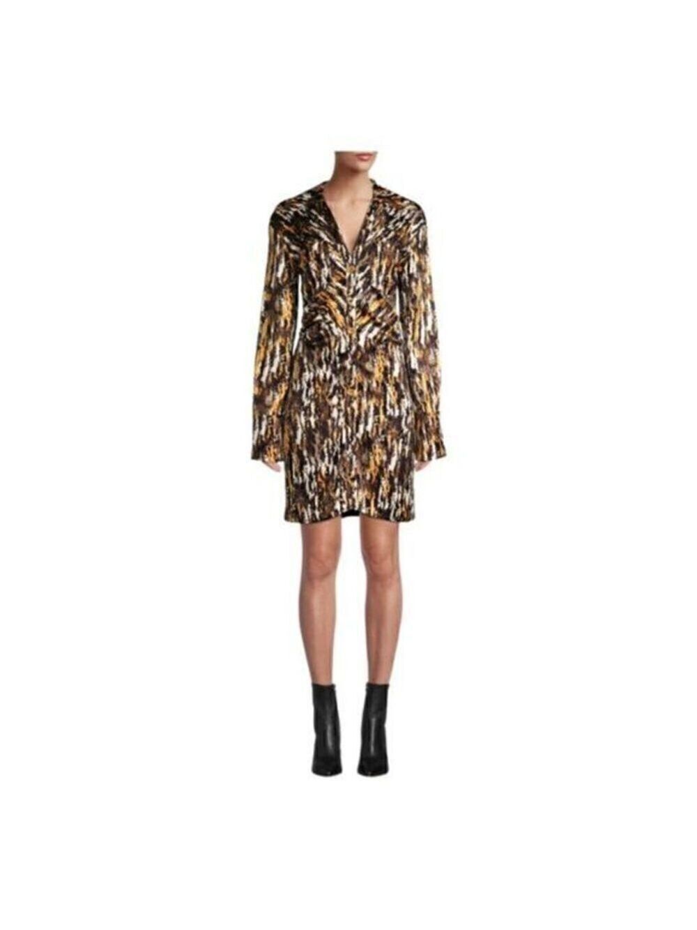 NANUSHKA ZADA Abstract Print Mini Shirtdress Size M NWT